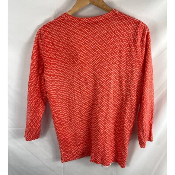 Merona Coral Pattern Button Up Cardigan M - Picture 4 of 4